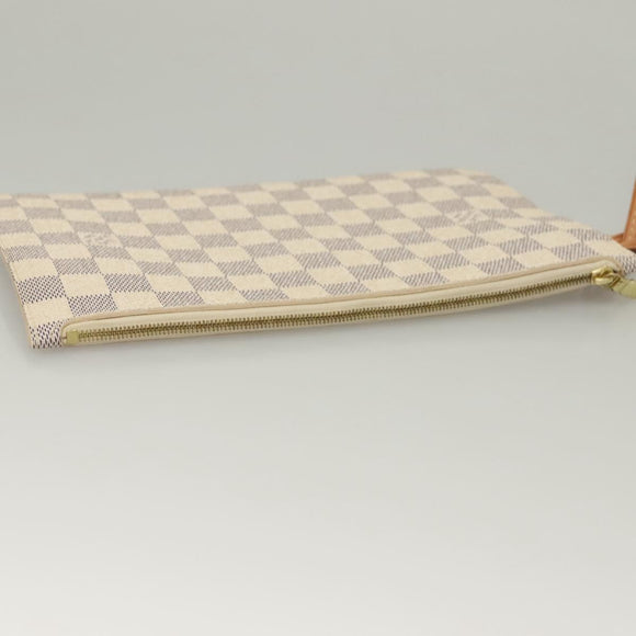 LOUIS VUITTON Damier Azur Neverfull MM Pouch LV Auth BA4500