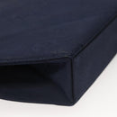 CARTIER Chain Shoulder Bag Cotton Navy Gold Auth BA4502-12