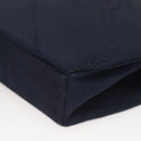 CARTIER Chain Shoulder Bag Cotton Navy Gold Auth BA4502-13