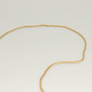 CARTIER Chain Shoulder Bag Cotton Navy Gold Auth BA4502-8