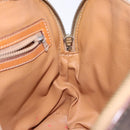 CELINE Macadam Canvas Hand Bag PVC Leather Brown Gold Auth BA4505-21