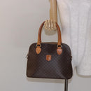 CELINE Macadam Canvas Hand Bag PVC Leather Brown Gold Auth BA4505-23