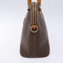 CELINE Macadam Canvas Hand Bag PVC Leather Brown Gold Auth BA4505-4