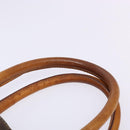 CELINE Macadam Canvas Hand Bag PVC Leather Brown Gold Auth BA4505-14