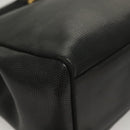 Salvatore Ferragamo Tote Bag Embossed Leather Black Gold Auth BA4507-10