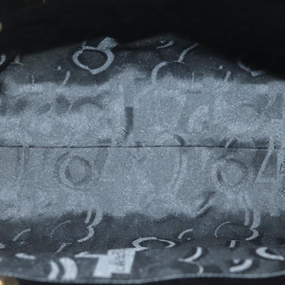 Salvatore Ferragamo Tote Bag Embossed Leather Black Gold Auth BA4507