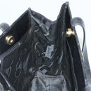 Salvatore Ferragamo Tote Bag Embossed Leather Black Gold Auth BA4507-17