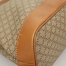 CELINE Macadam Canvas Shoulder Bag PVC Beige Gold Auth BA4513-15