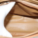 CELINE Macadam Canvas Shoulder Bag PVC Beige Gold Auth BA4513-10