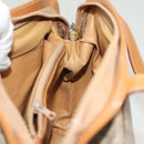 CELINE Macadam Canvas Shoulder Bag PVC Beige Gold Auth BA4513-21