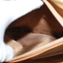 CELINE Macadam Canvas Shoulder Bag PVC Beige Gold Auth BA4513-23