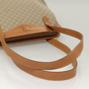 CELINE Macadam Canvas Shoulder Bag PVC Beige Gold Auth BA4513-7