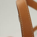 CELINE Macadam Canvas Shoulder Bag PVC Beige Gold Auth BA4513-8