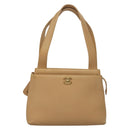 CHANEL Matelasse Shoulder Bag Caviar Skin Beige Gold CC Auth BA4516-13