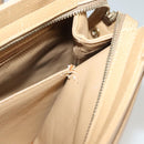 CHANEL Matelasse Shoulder Bag Caviar Skin Beige Gold CC Auth BA4516-11