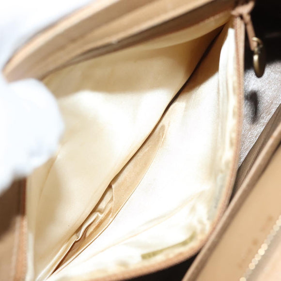 CHANEL Matelasse Shoulder Bag Caviar Skin Beige Gold CC Auth BA4516