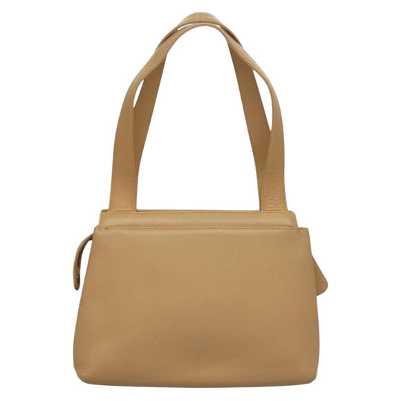 CHANEL Matelasse Shoulder Bag Caviar Skin Beige Gold CC Auth BA4516