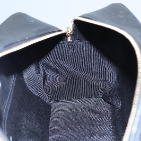 CHANEL Matelasse Hand Bag Caviar Skin Black Gold CC Auth BA451SAM