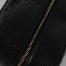 CHANEL Matelasse Hand Bag Caviar Skin Black Gold CC Auth BA451A-7