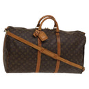LOUIS VUITTON Monogram Keepall Bandouliere 60 Boston Bag M41412 LV Auth BA4521-1