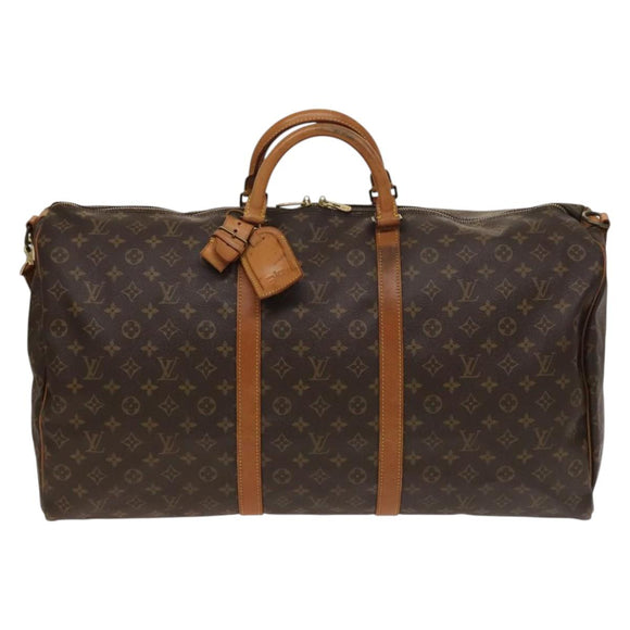 LOUIS VUITTON Monogram Keepall Bandouliere 60 Boston Bag M41412 LV Auth BA4521