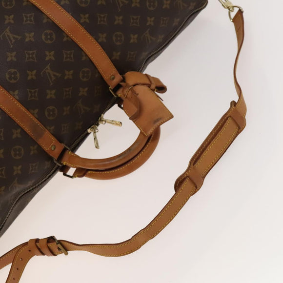 LOUIS VUITTON Monogram Keepall Bandouliere 60 Boston Bag M41412 LV Auth BA4521
