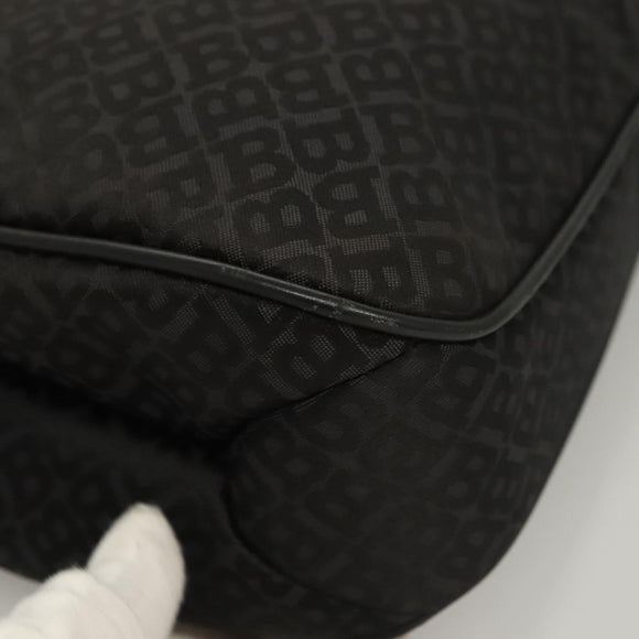 BALLY Shoulder Bag Nylon Black Silver Auth BA4528