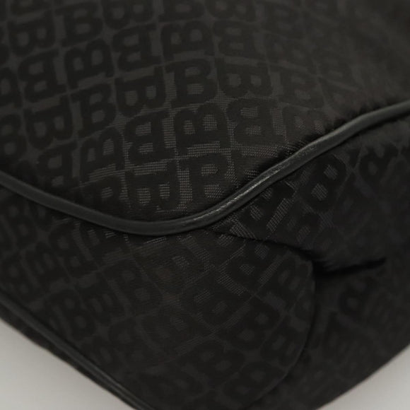 BALLY Shoulder Bag Nylon Black Silver Auth BA4528
