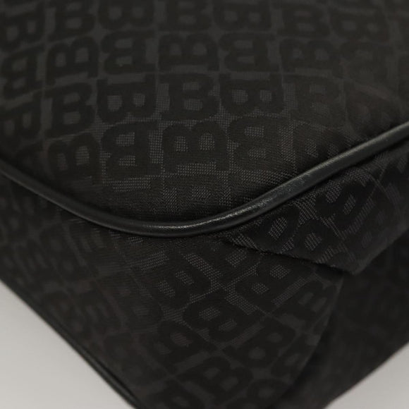 BALLY Shoulder Bag Nylon Black Silver Auth BA4528