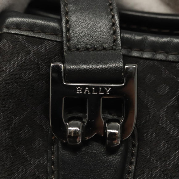 BALLY Shoulder Bag Nylon Black Silver Auth BA4528