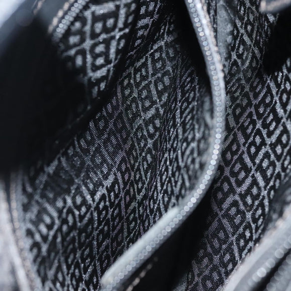 BALLY Shoulder Bag Nylon Black Silver Auth BA4528