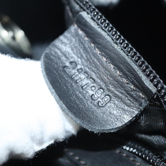 BALLY Shoulder Bag Nylon Black Silver Auth BA4528