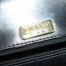 BALLY Shoulder Bag Leather Black Gold Auth BA4529-16