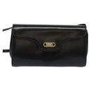 BALLY Shoulder Bag Leather Black Gold Auth BA4529-2