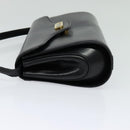 BALLY Shoulder Bag Leather Black Gold Auth BA4529-4