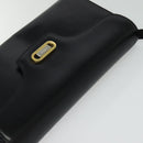 BALLY Shoulder Bag Leather Black Gold Auth BA4529-6