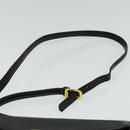 BALLY Shoulder Bag Leather Black Gold Auth BA4529-8