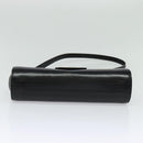 BALLY Shoulder Bag Leather Black Gold Auth BA4529-9