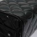 CHANEL Matelasse Hand Bag Patent leather Black CC Auth BA452AV-15