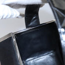 CHANEL Matelasse Hand Bag Patent leather Black CC Auth BA452AV-21