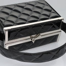 CHANEL Matelasse Hand Bag Patent leather Black CC Auth BA452AV-6
