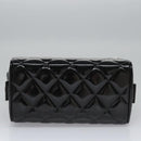 CHANEL Matelasse Hand Bag Patent leather Black CC Auth BA452AV-5