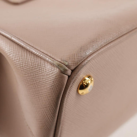 PRADA Galleria Hand Bag Safiano leather Pink Gold Auth BA4533