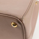 PRADA Galleria Hand Bag Safiano leather Pink Gold Auth BA4533-19