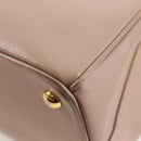 PRADA Galleria Hand Bag Safiano leather Pink Gold Auth BA4533-21