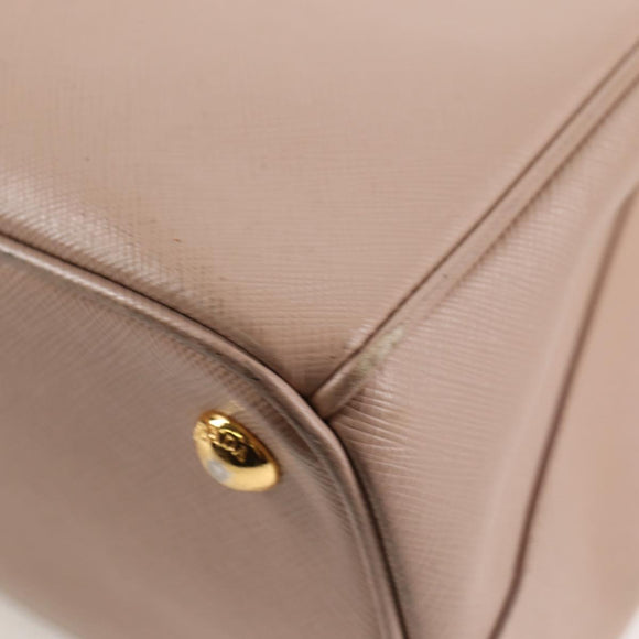 PRADA Galleria Hand Bag Safiano leather Pink Gold Auth BA4533