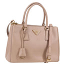 PRADA Galleria Hand Bag Safiano leather Pink Gold Auth BA4533-1