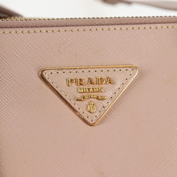 PRADA Galleria Hand Bag Safiano leather Pink Gold Auth BA4533
