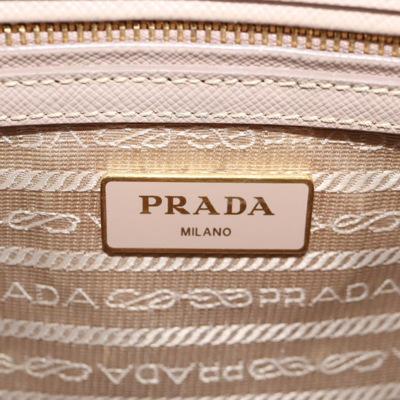 PRADA Galleria Hand Bag Safiano leather Pink Gold Auth BA4533