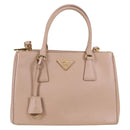 PRADA Galleria Hand Bag Safiano leather Pink Gold Auth BA4533-13